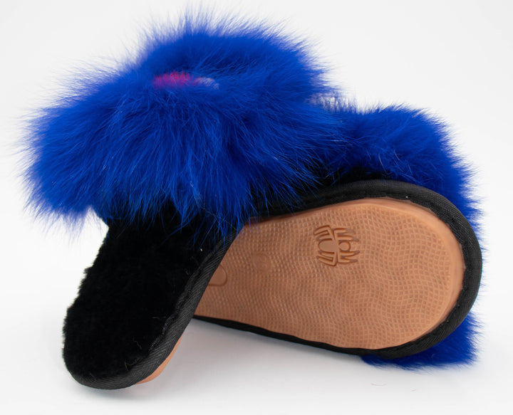 Sheepskin With Fox & Rex Rabbit Sandal Slippers