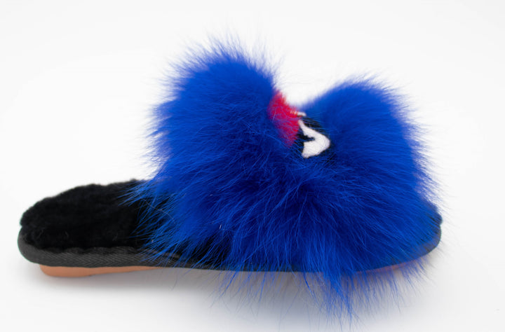 Sheepskin With Fox & Rex Rabbit Sandal Slippers
