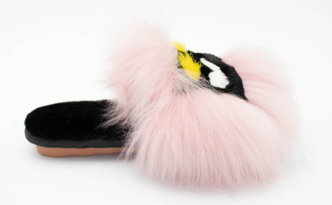 Sheepskin With Fox & Rex Rabbit Sandal Slippers