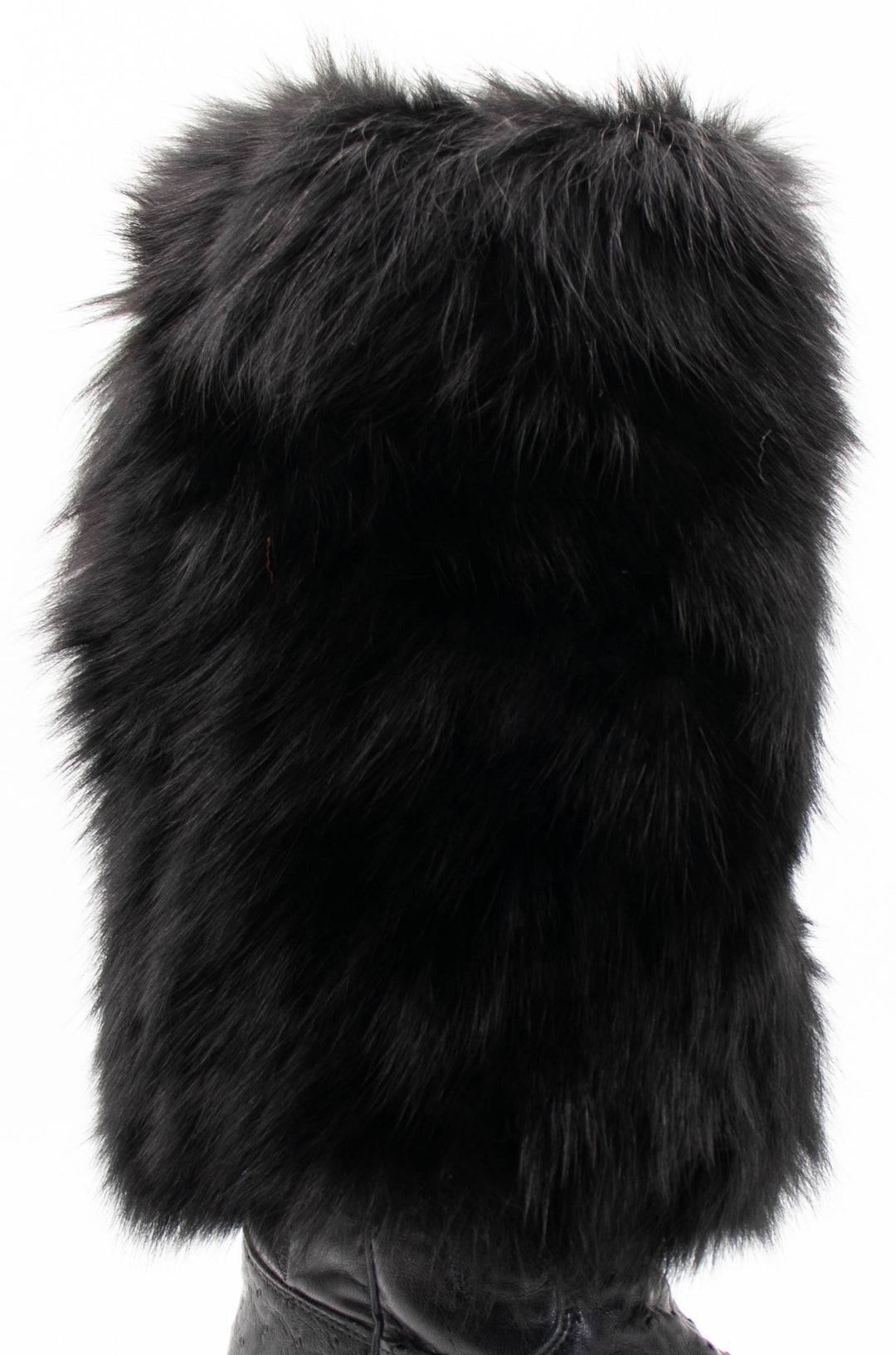 Knitted Fox Fur Leg Warmers
