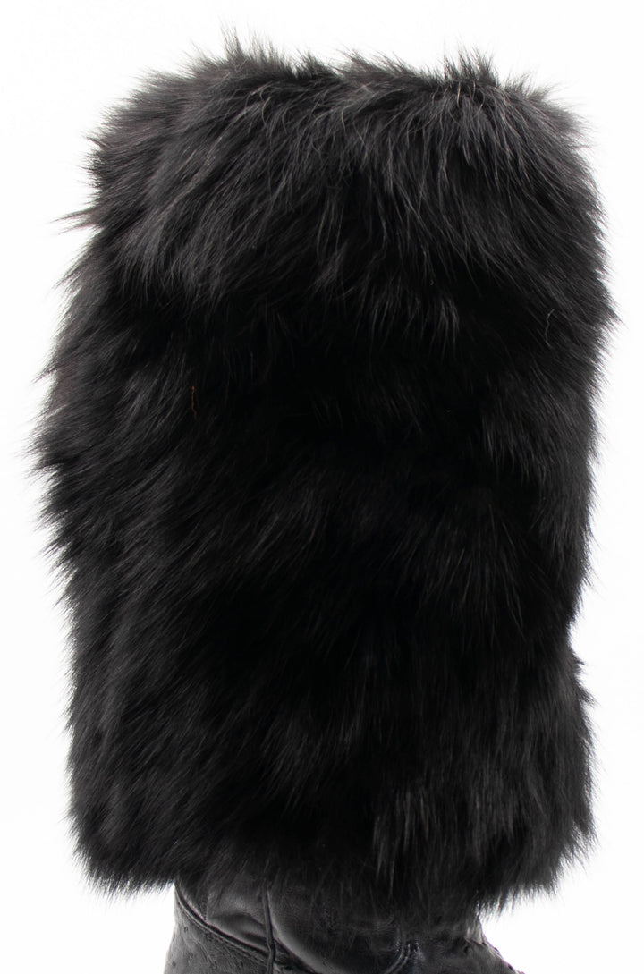 Knitted Fox Fur Leg Warmers