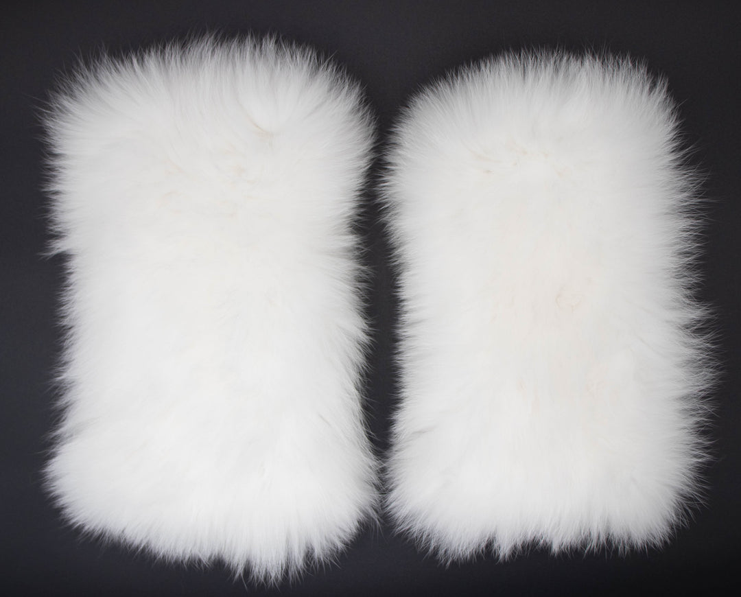 Knitted Fox Adjustable Fur Leg Warmers
