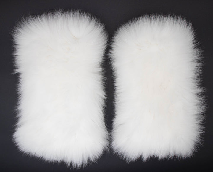 Knitted Fox Adjustable Fur Leg Warmers