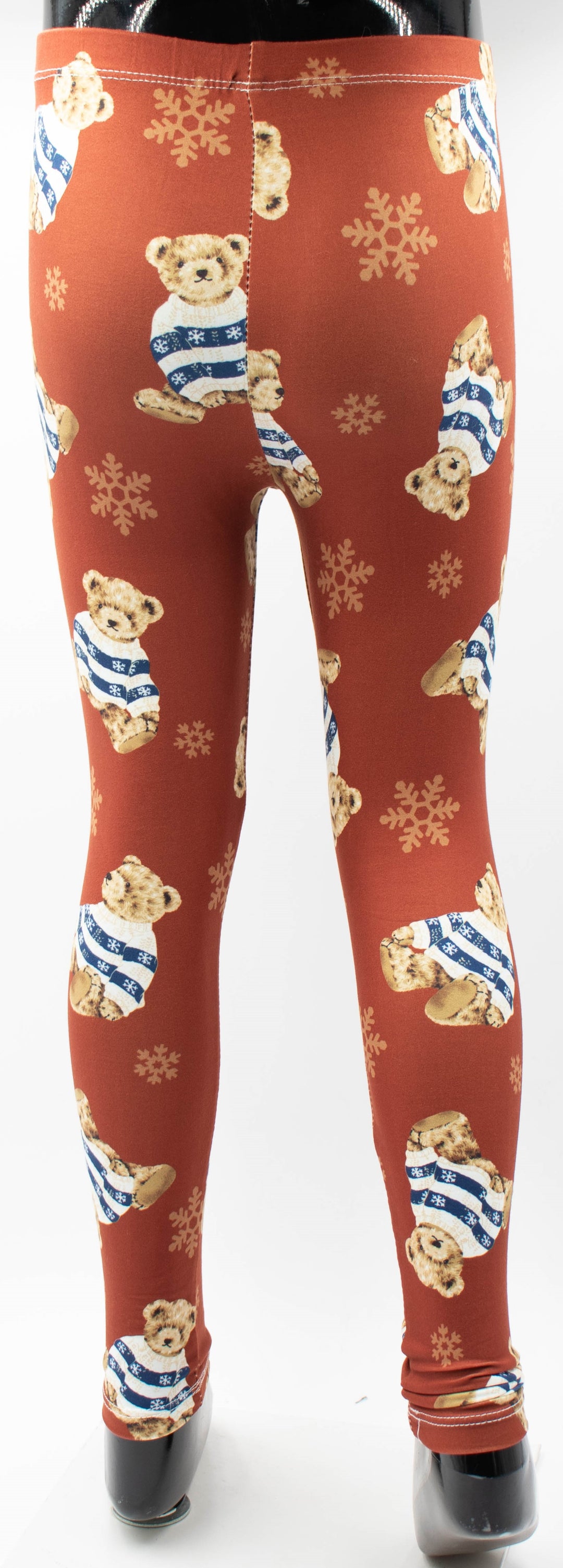 Christmas Bear Print Girls Leggings