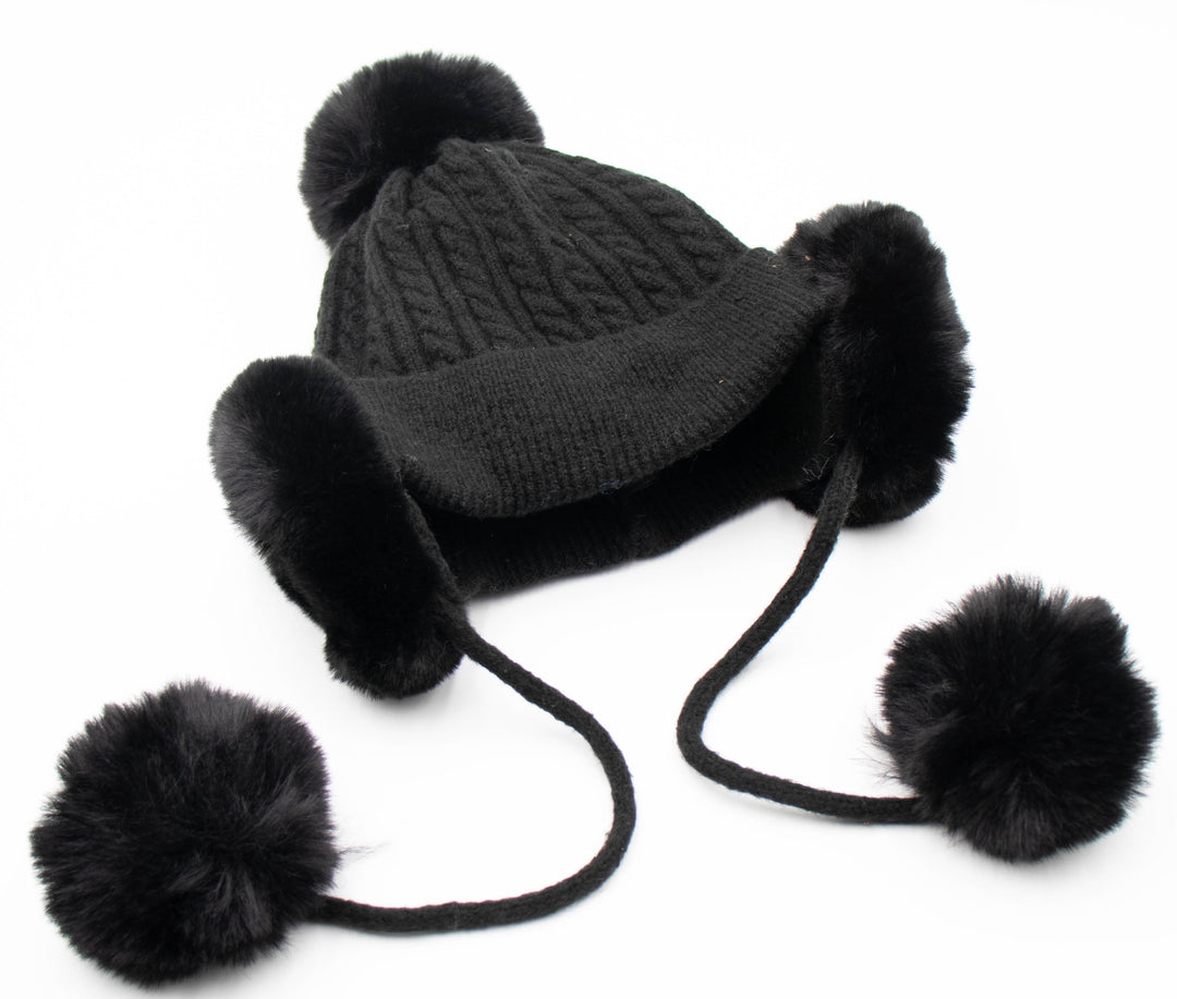 Faux Fur Knit Hat