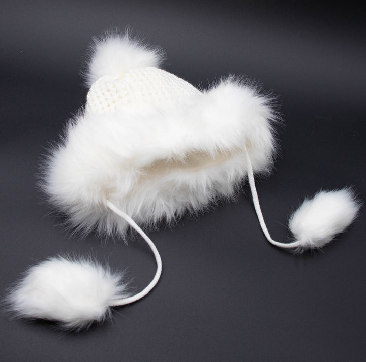 Faux Fur Knit Hat