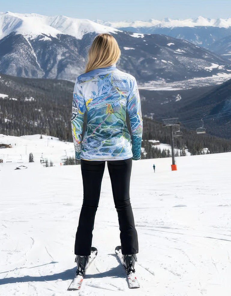 Denimaxx Women’s Telluride Ski Trail Map Mid Layer Top