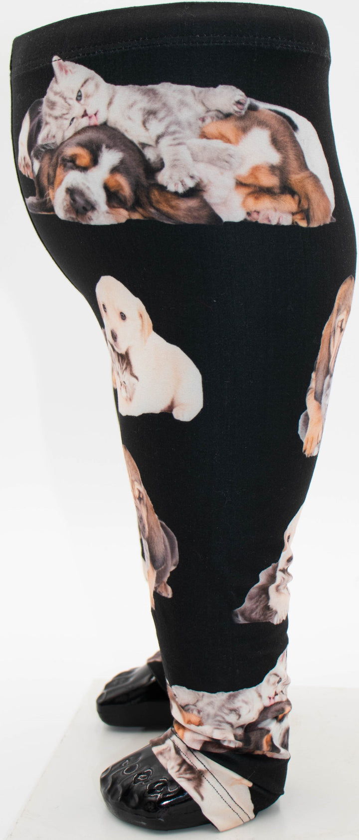 Kitten & Puppy Print Girls Leggings