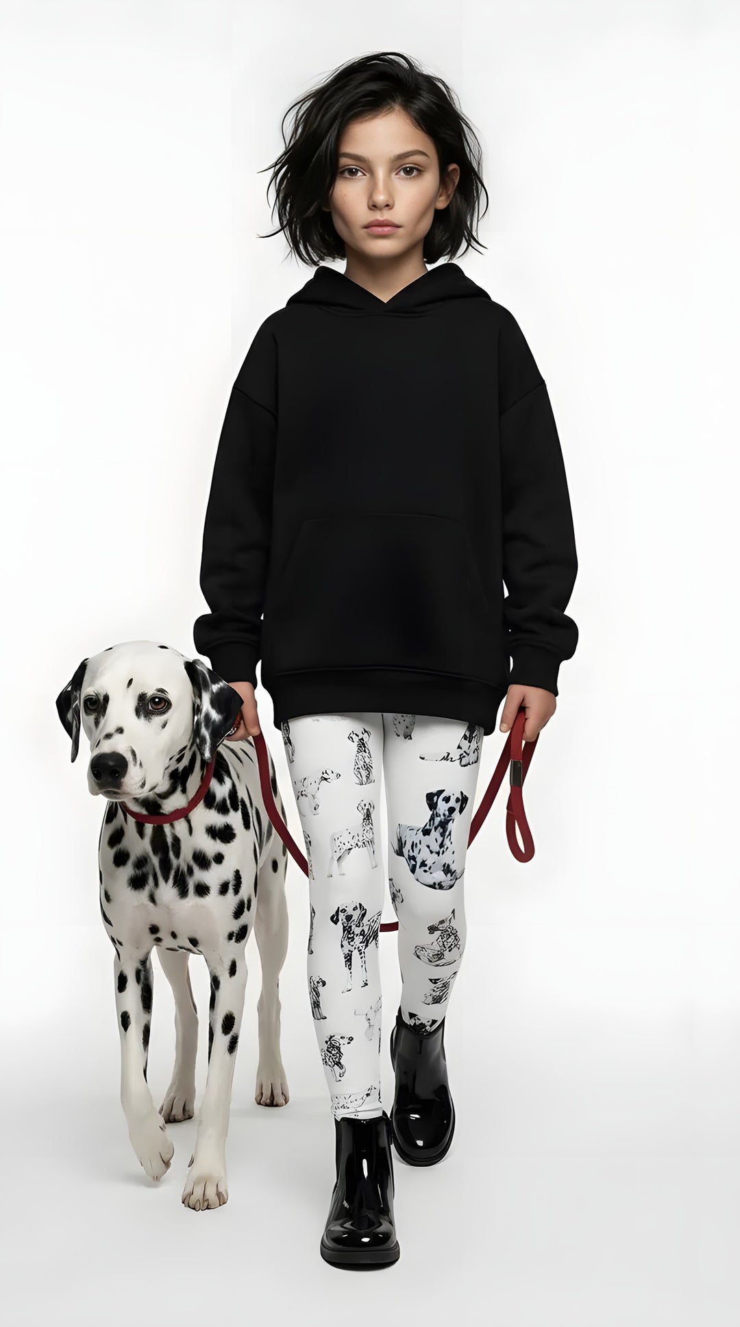 Dalmatian Dog print girls leggings