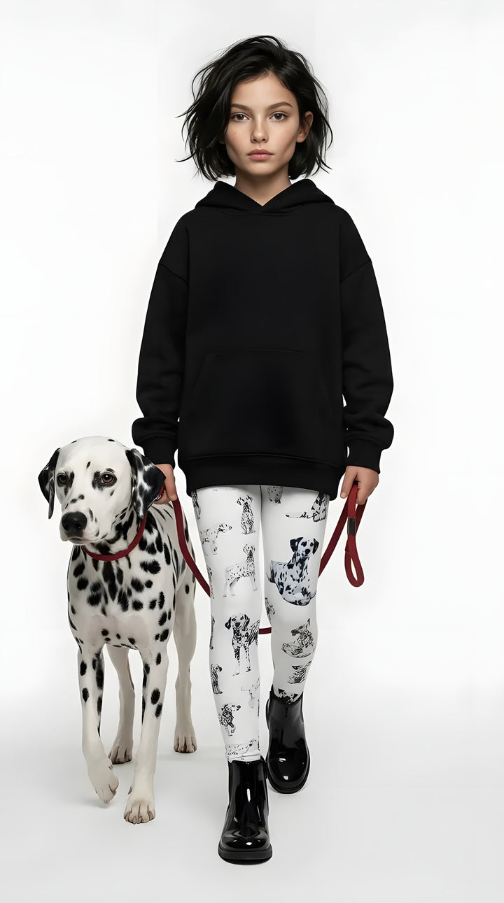 Dalmatian Dog print girls leggings