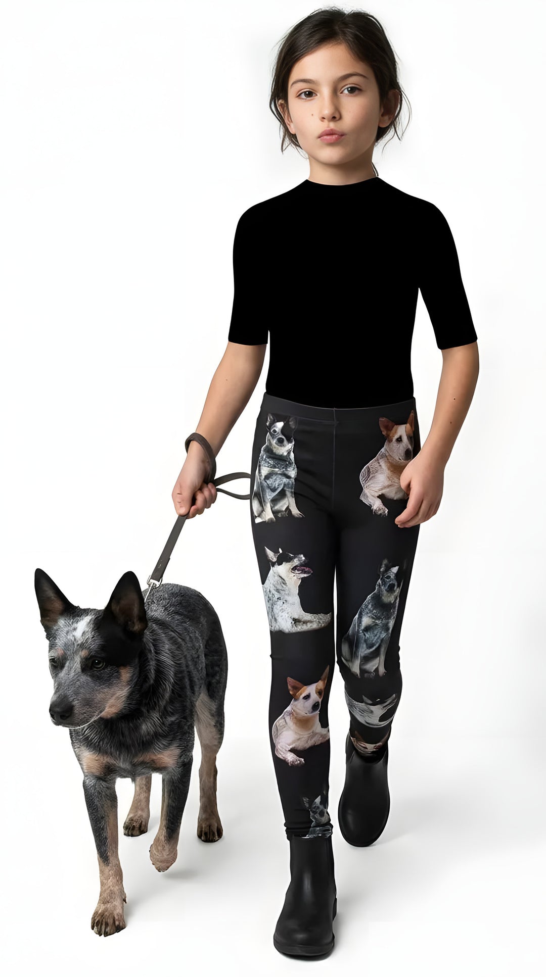 Australian Cattle Dog print girls leggings