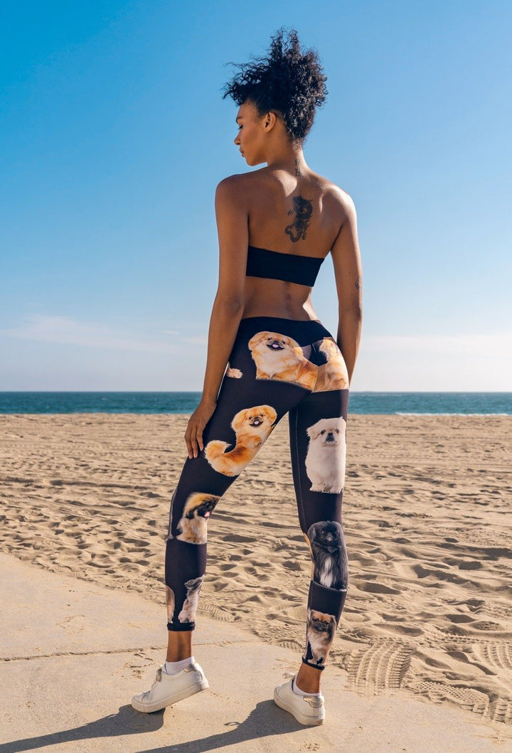 Denimaxx Women’s fitted Pekingese leggings styled for casual or active wear.