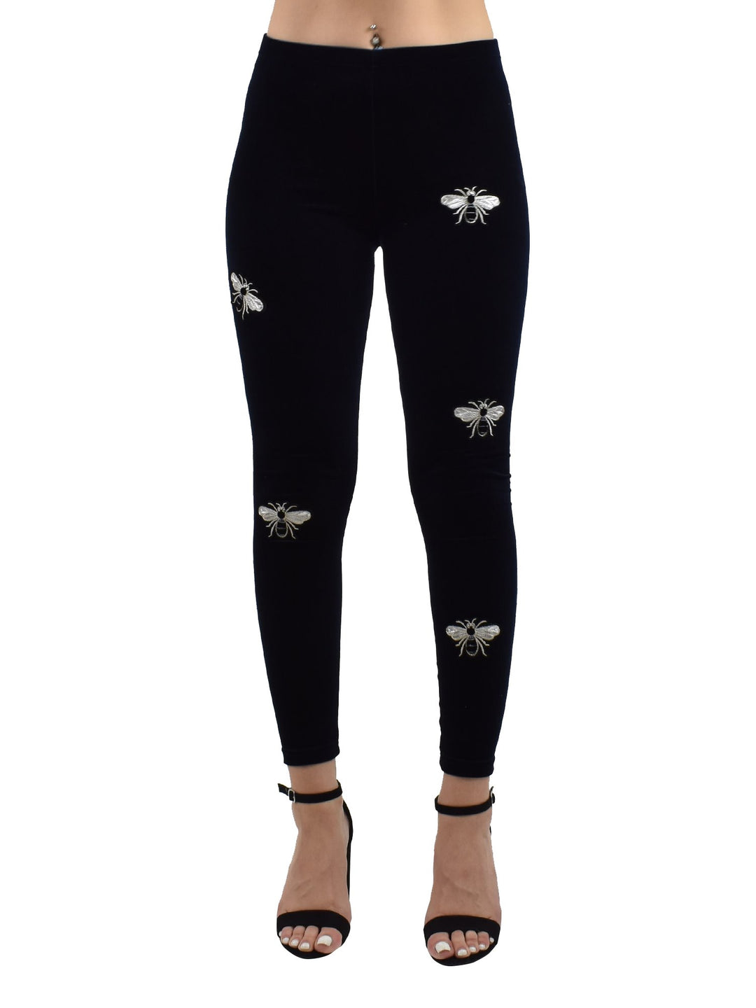 Little Bees Velvet Leggings - Denimaxx