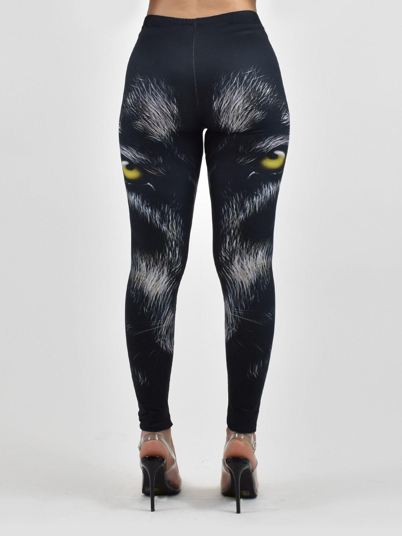 Black Wolf Print - Workout Leggings – Denimaxx