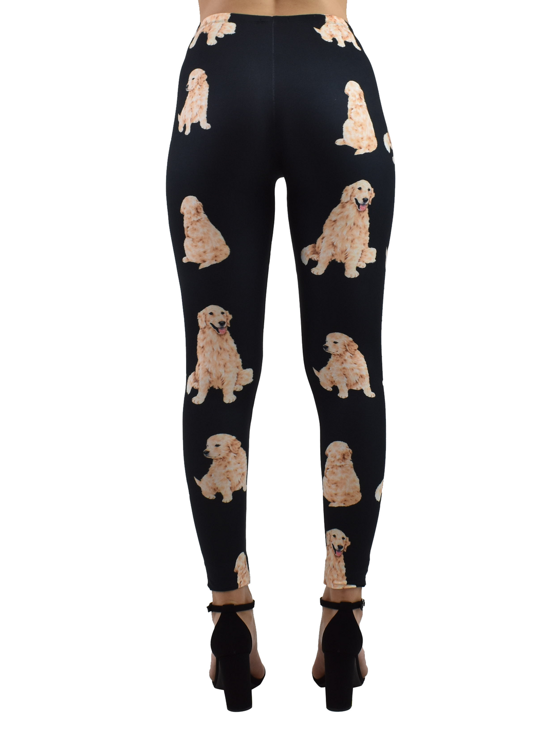 Denimaxx Women's Golden Retriever Print High-Rise Leggings