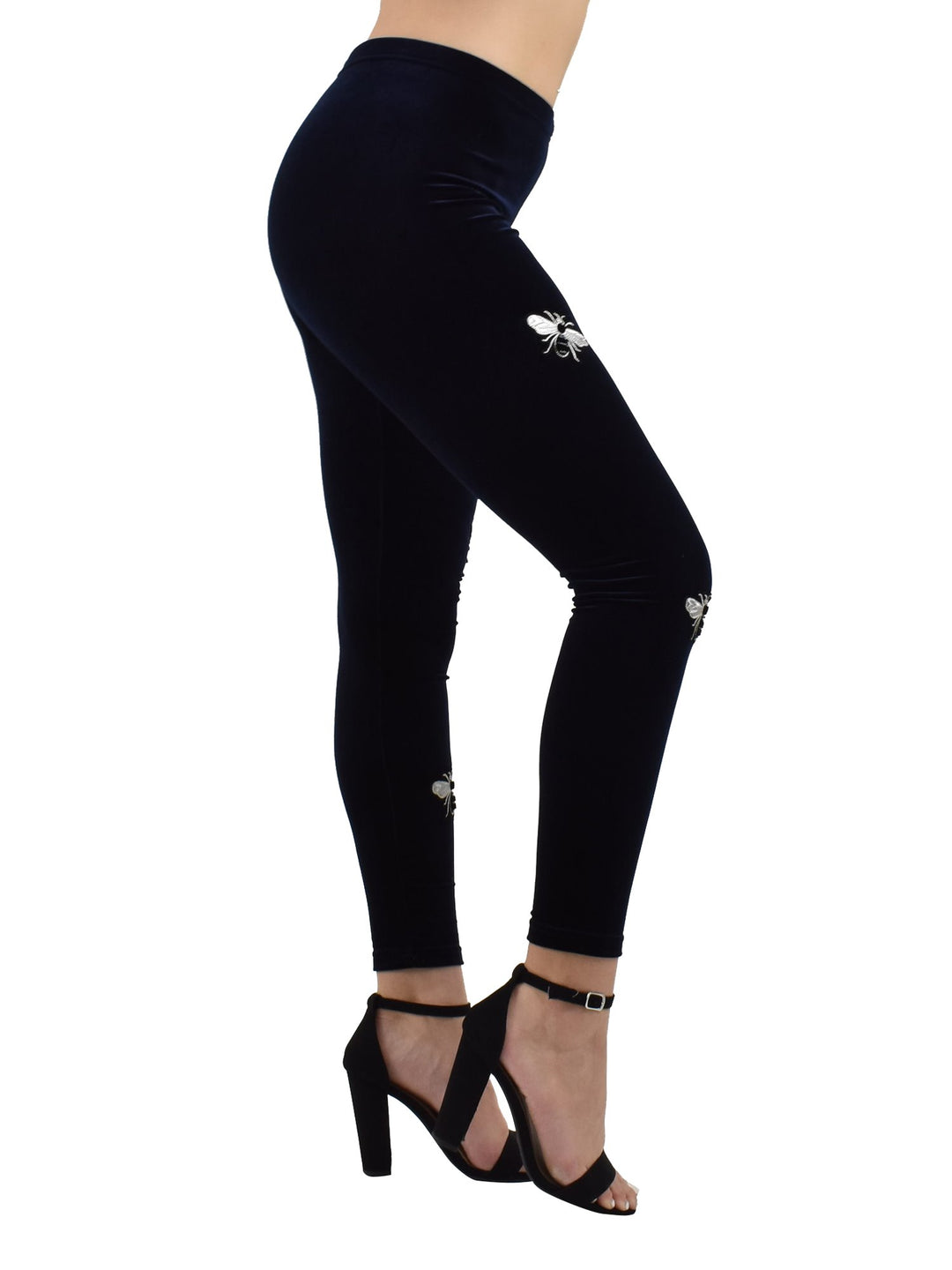 Little Bees Velvet Leggings - Denimaxx