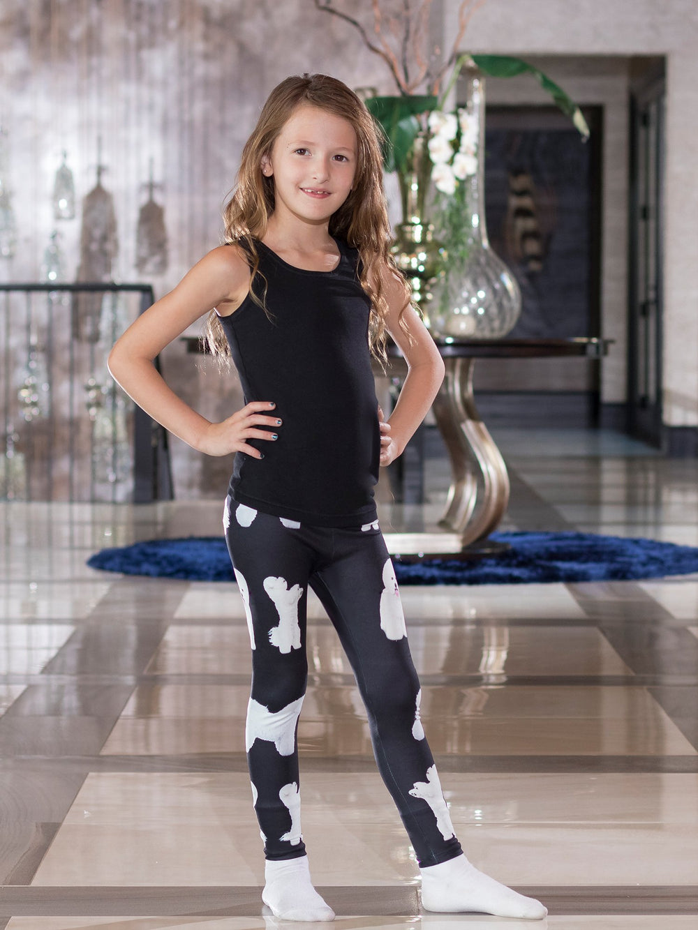 Bichon Frise Print - Girls' Loungewear Leggings - Denimaxx