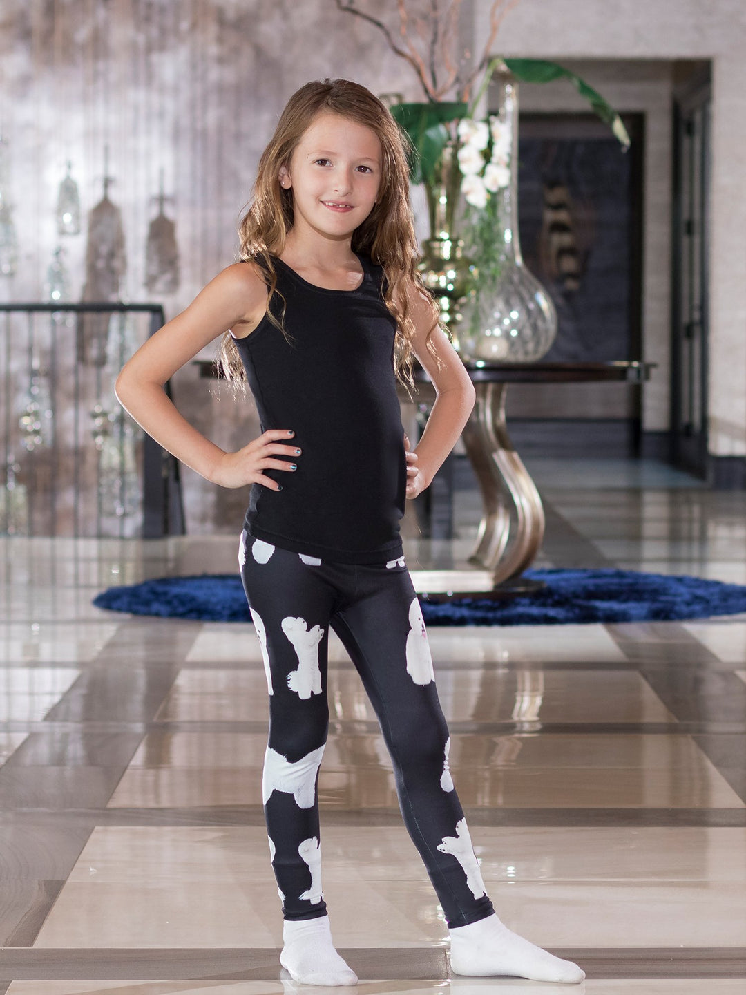 Bichon Frise Print - Girls' Loungewear Leggings - Denimaxx