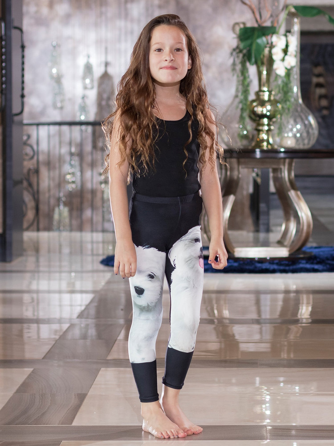 Maltese Print - Girls' Loungewear Leggings - Denimaxx