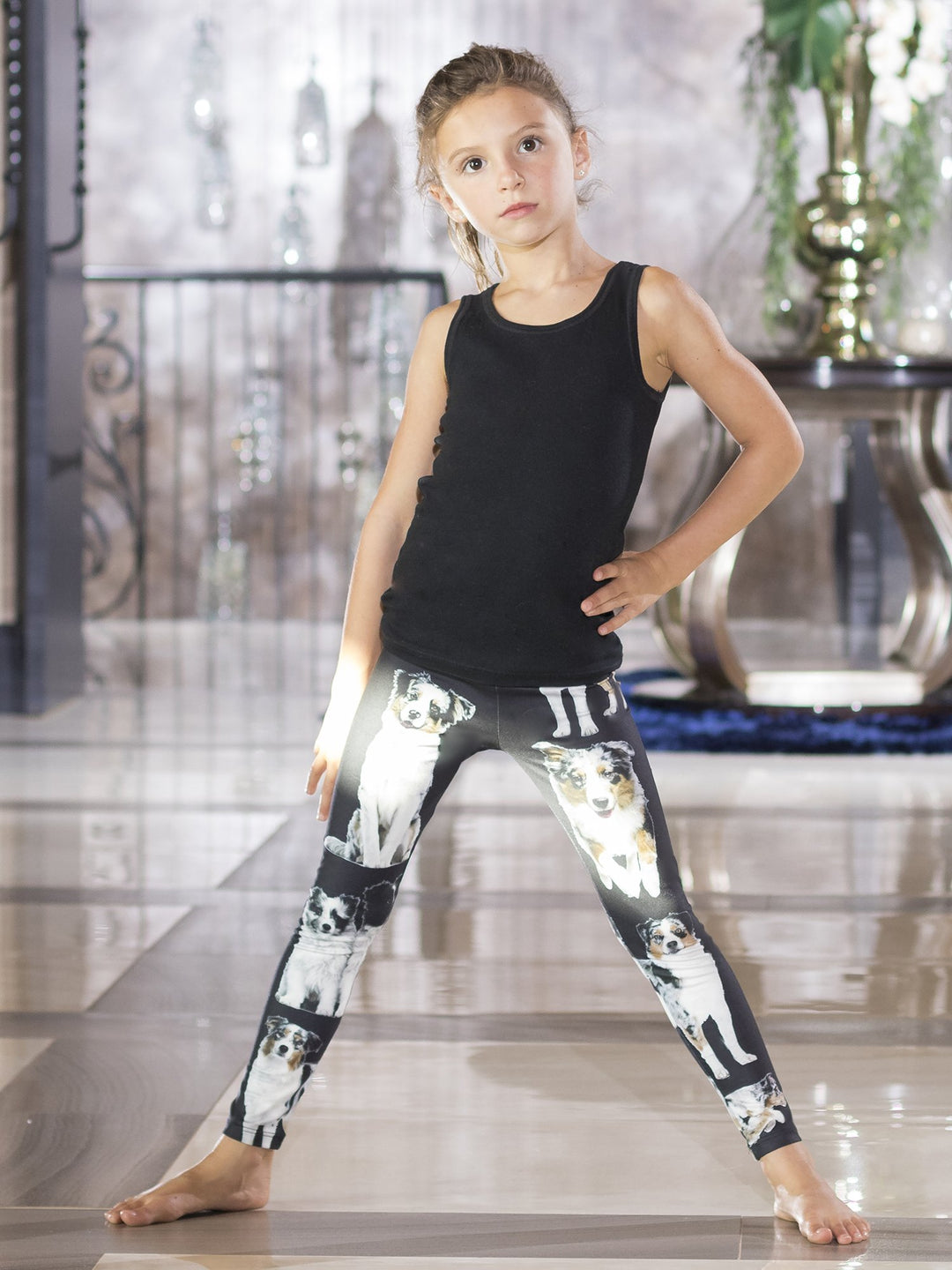 Australian Shepherd Print - Girls' Sports Leggings - Denimaxx