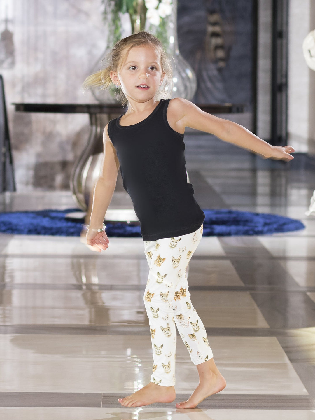 All-Over Kitty Print - Girls' Signature Leggings - Denimaxx