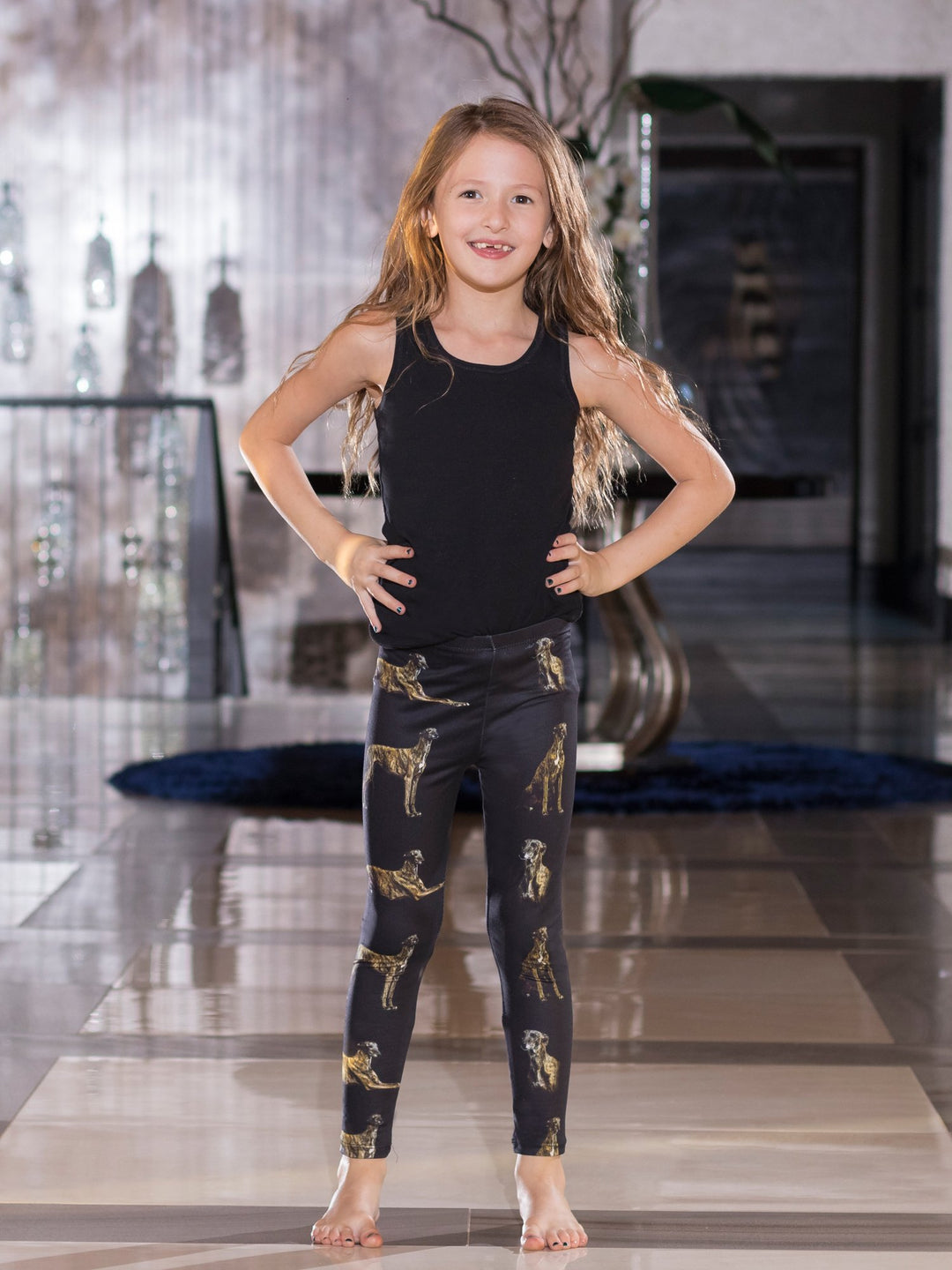 Greyhound Print - Girls' Sportswear Leggings - Denimaxx