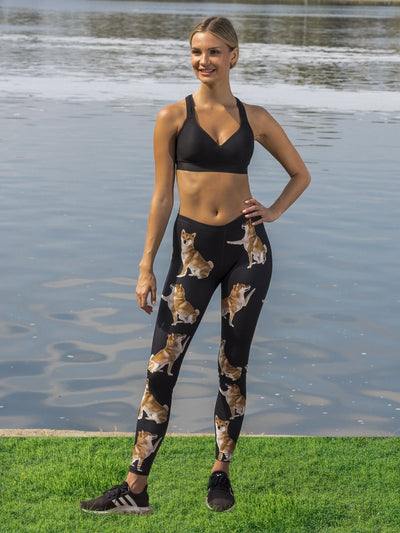 Shiba Inu Print - Activewear Leggings - Denimaxx