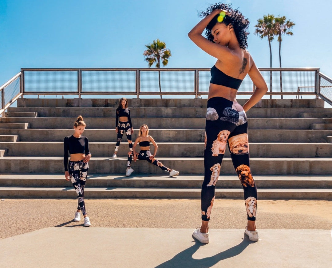 Cavapoo Print - Compression Leggings - Denimaxx